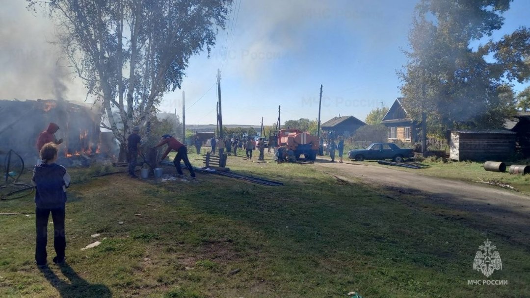 Пожар в Боханском районе